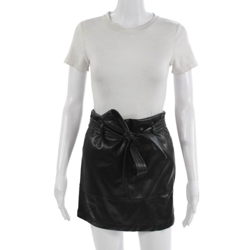Robertson + Rodeo Womens Black Mini Wrap Skirt Size S